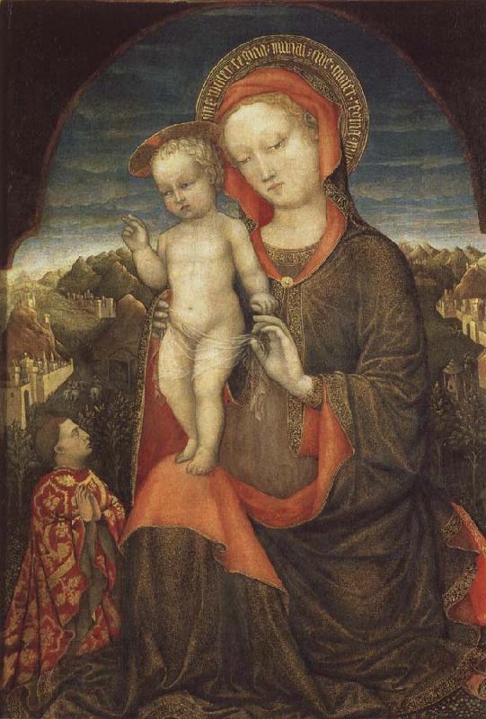 Jacopo Bellini Madonna and Child Adored by Lionello d'Este China oil painting art